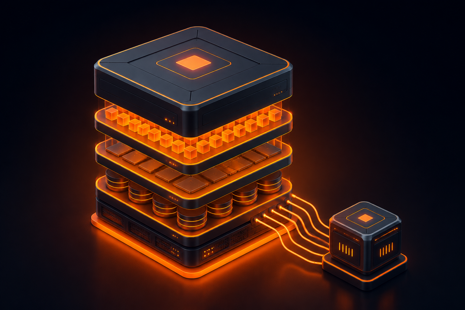 Virtual private server infrastructure illustration